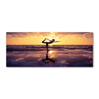 Acrylbild Fotodruck Yoga am Strand