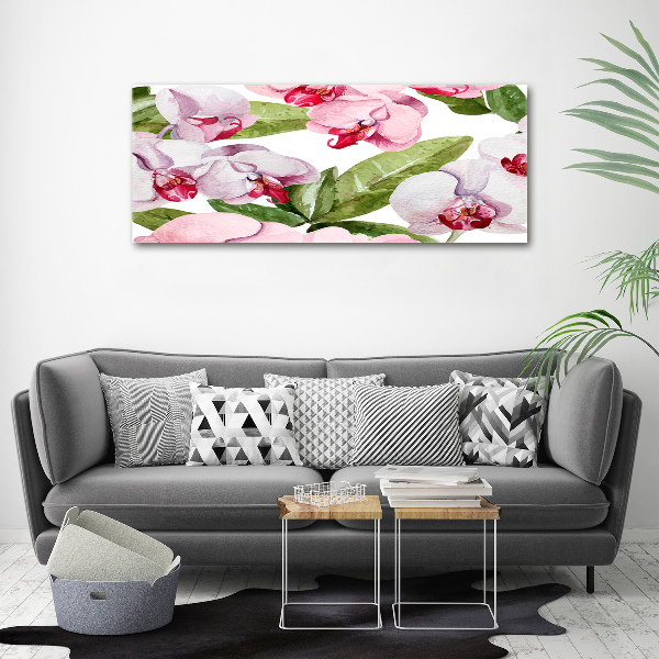 Acrylbild Fotodruck Rosa Orchideen
