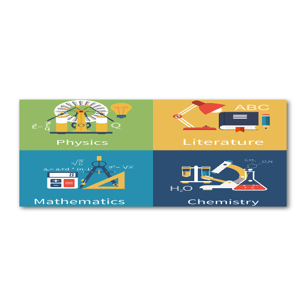 Bild auf Acrylglas Schulfächer