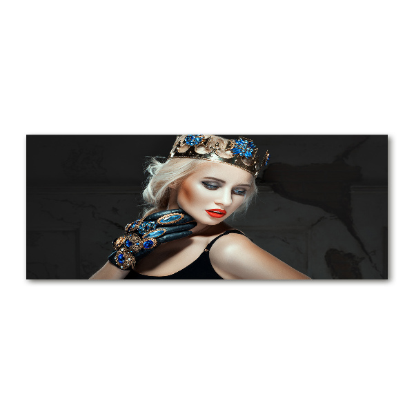 Acrylglas-Druck Frau mit Krone