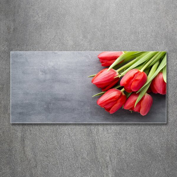 Foto auf Acryl Rote Tulpen