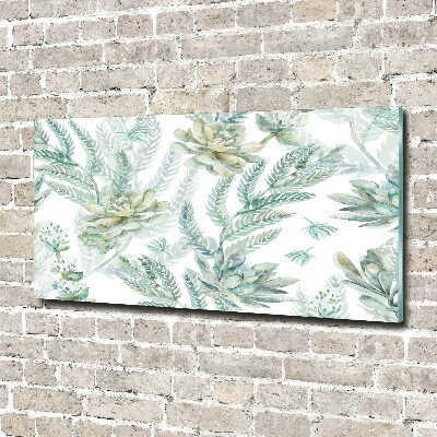 Acrylglas-Druck Blüten und Blätter