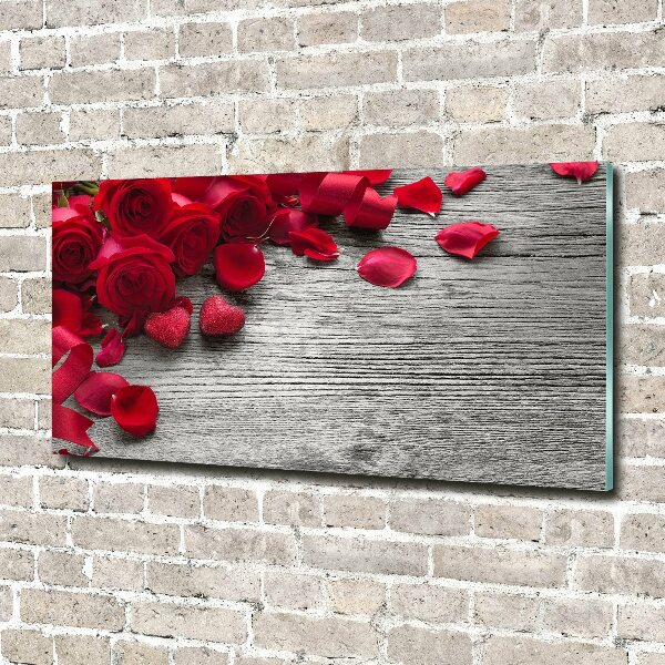 Acrylbild Fotodruck Rote Rosen
