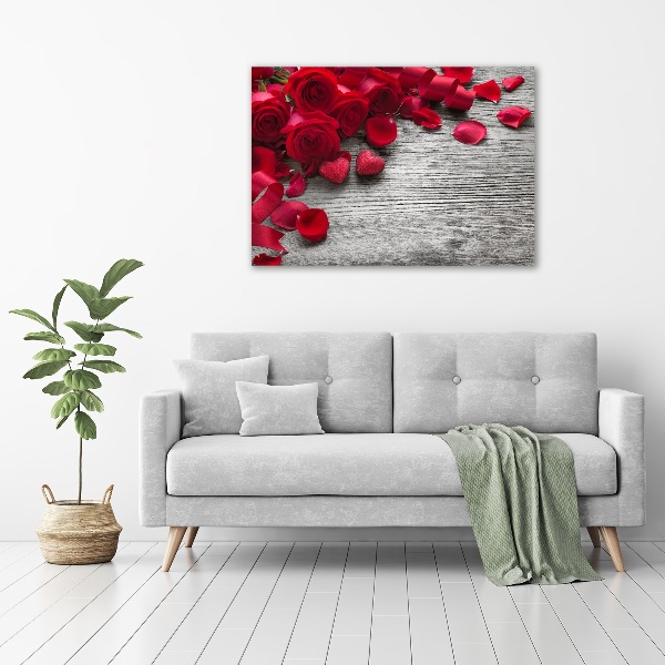 Acrylbild Fotodruck Rote Rosen