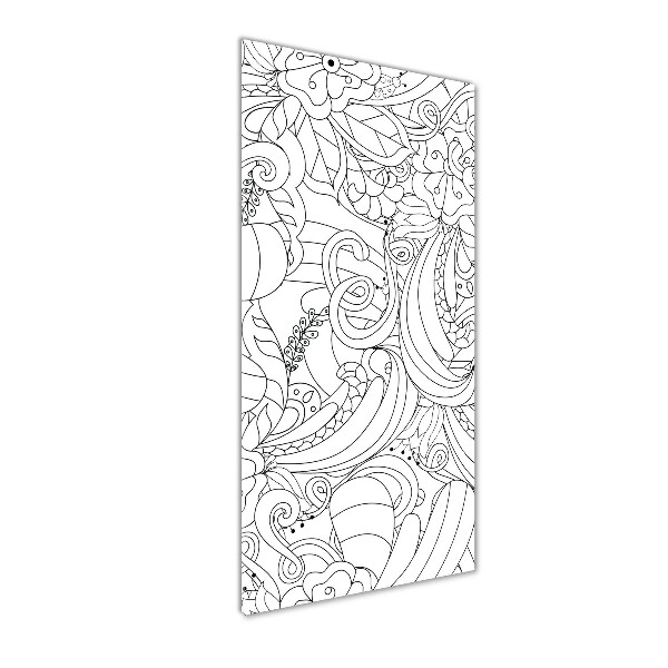 Plexiglasbilder vertikal Zentangle-Hintergrund