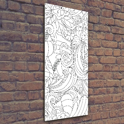 Plexiglasbilder vertikal Zentangle-Hintergrund