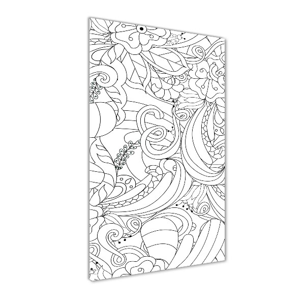 Plexiglasbilder vertikal Zentangle-Hintergrund