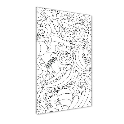 Plexiglasbilder vertikal Zentangle-Hintergrund
