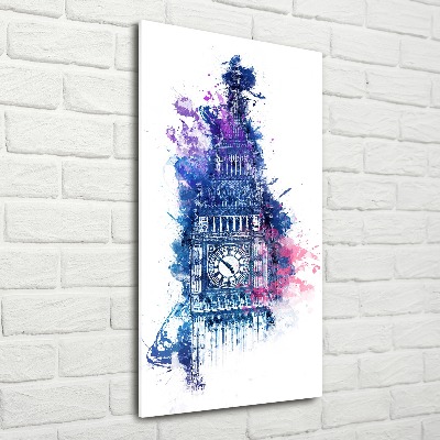 Bild auf Acrylglas vertikal Farbenfroher Big Ben
