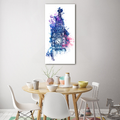Bild auf Acrylglas vertikal Farbenfroher Big Ben