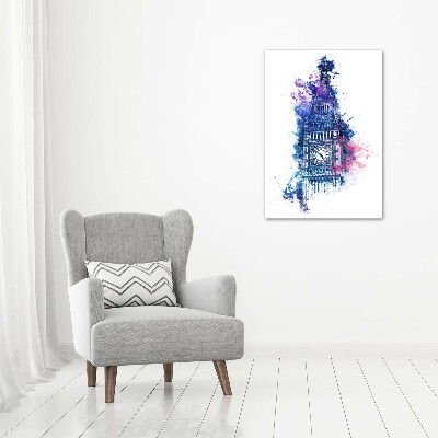 Bild auf Acrylglas vertikal Farbenfroher Big Ben