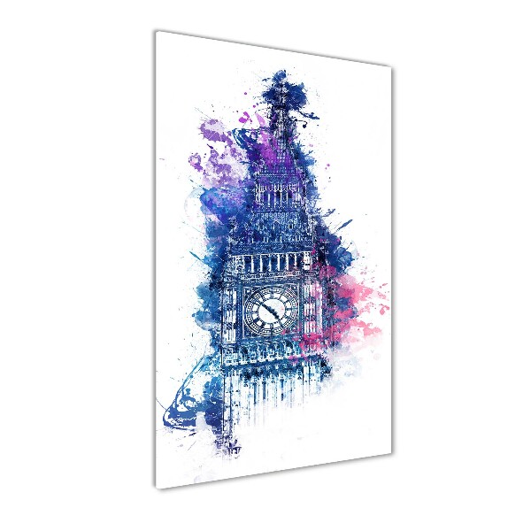Bild auf Acrylglas vertikal Farbenfroher Big Ben