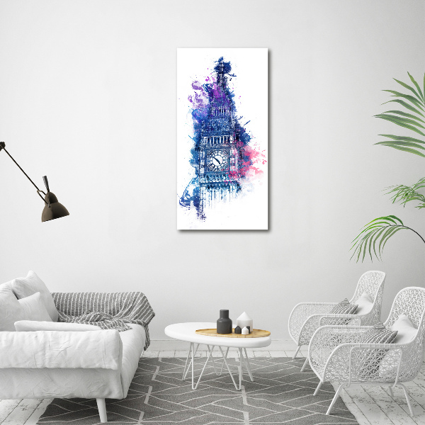 Bild auf Acrylglas vertikal Farbenfroher Big Ben