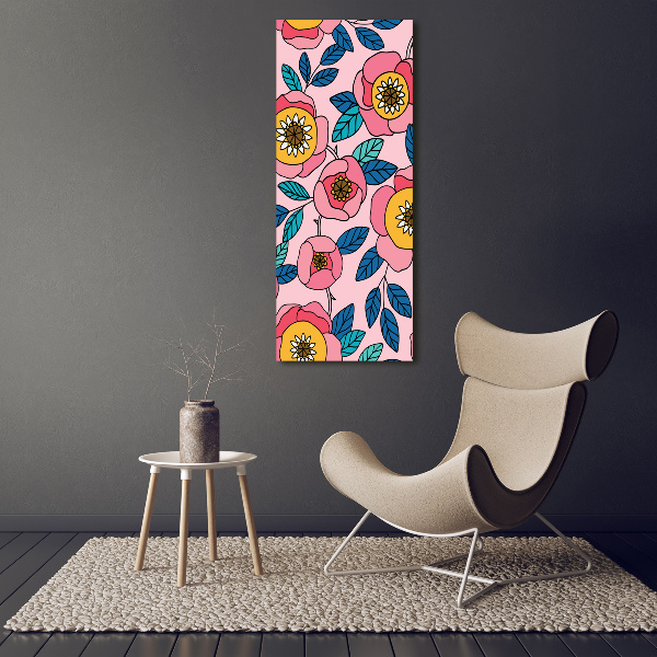 Bild auf Acrylglas vertikal Bunte Blumen