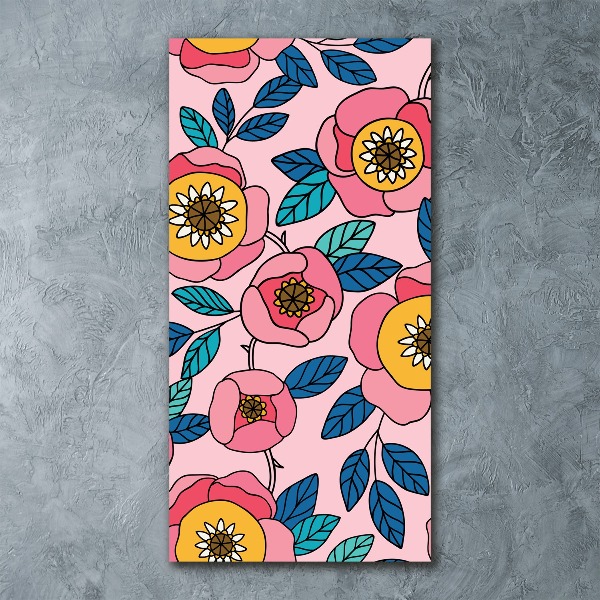 Bild auf Acrylglas vertikal Bunte Blumen