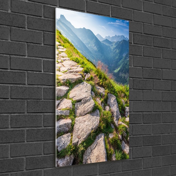Acrylbild vertikal Bergpfad