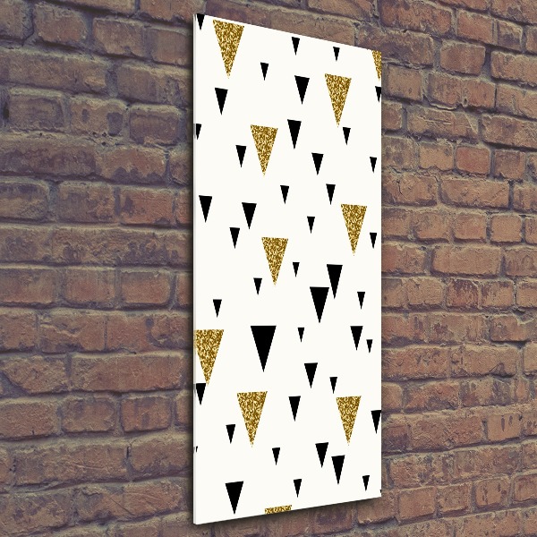 Modernes Acrylbild vertikal Dreieckshintergrund