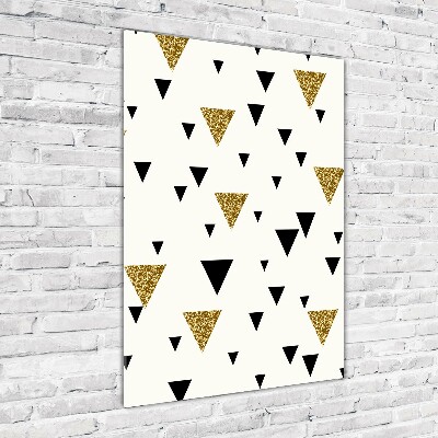 Modernes Acrylbild vertikal Dreieckshintergrund