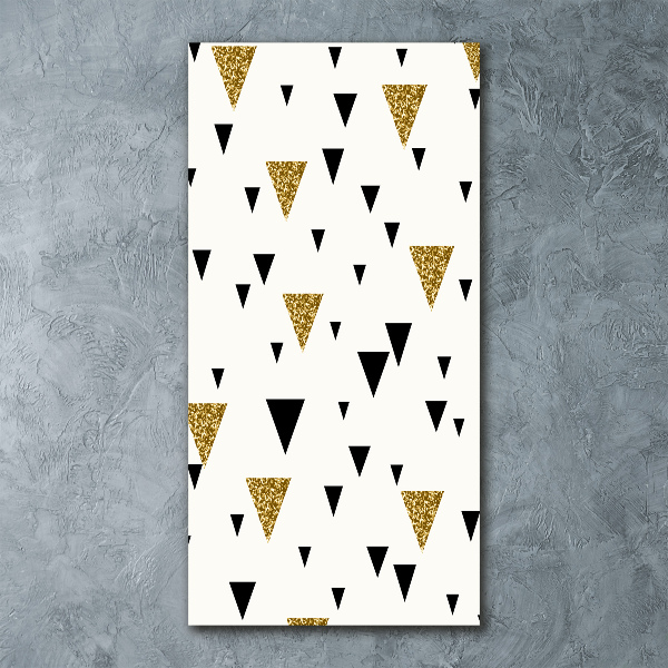 Modernes Acrylbild vertikal Dreieckshintergrund