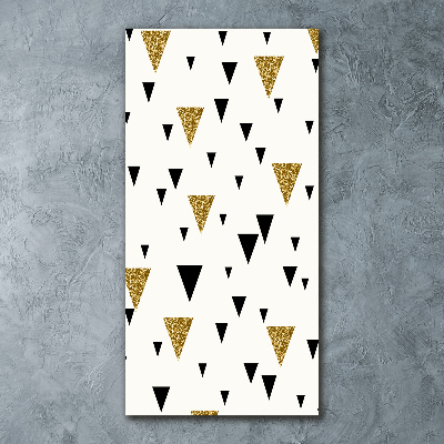 Modernes Acrylbild vertikal Dreieckshintergrund
