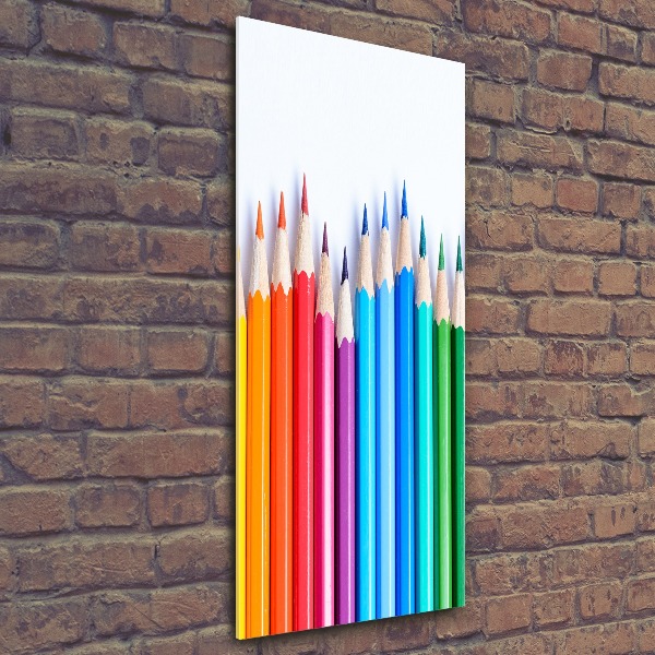Acrylbild vertikal Buntstifte