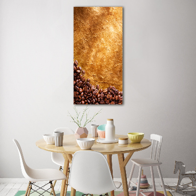 Modernes Acrylbild vertikal Kaffeebohnen