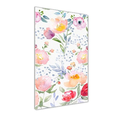 Modernes Acrylbild vertikal Mohnblumen