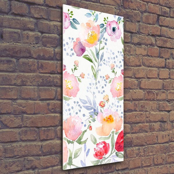 Modernes Acrylbild vertikal Mohnblumen