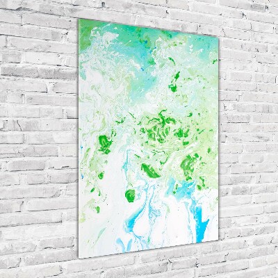 Modernes Acrylbild vertikal Abstraktion des Flecks