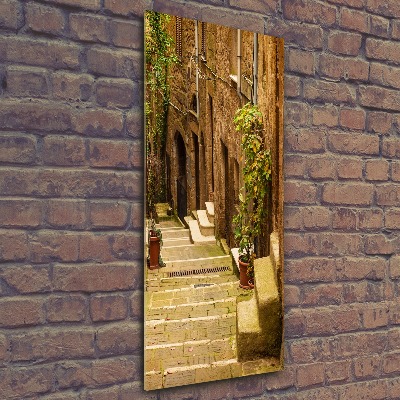 Modernes Acrylbild vertikal Italienische Straßen