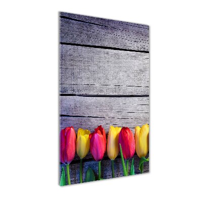 Plexiglasbilder vertikal Bunte Tulpen
