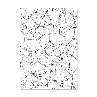 Bild auf Acrylglas vertikal Französische Bulldoggen