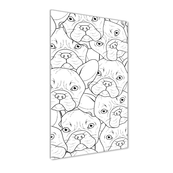 Bild auf Acrylglas vertikal Französische Bulldoggen