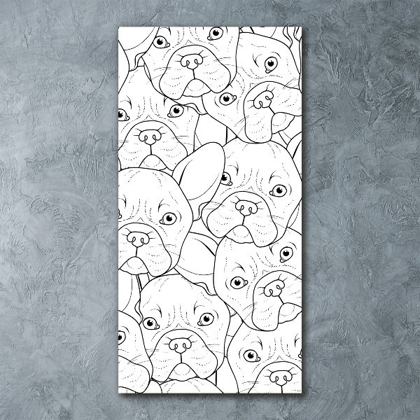 Bild auf Acrylglas vertikal Französische Bulldoggen