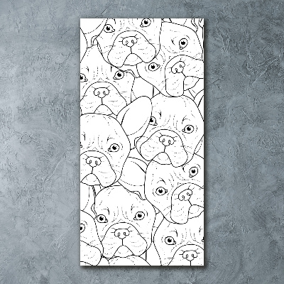 Bild auf Acrylglas vertikal Französische Bulldoggen