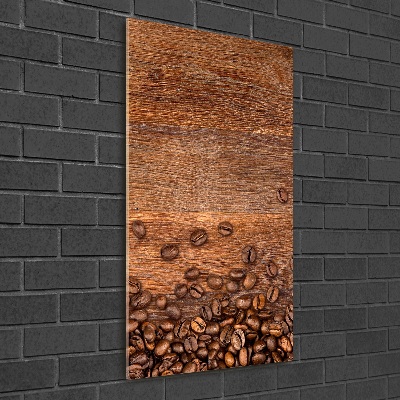 Modernes Acrylbild vertikal Kaffeebohnen