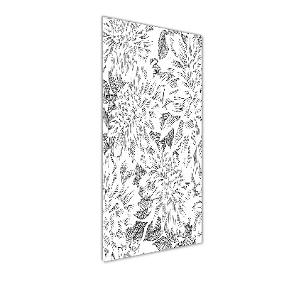 Modernes Acrylbild vertikal Pfingstrosen