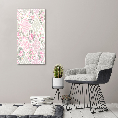 Modernes Acrylbild vertikal Rosen