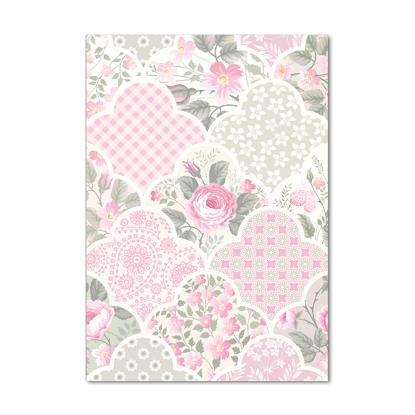 Modernes Acrylbild vertikal Rosen