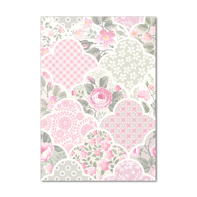 Modernes Acrylbild vertikal Rosen