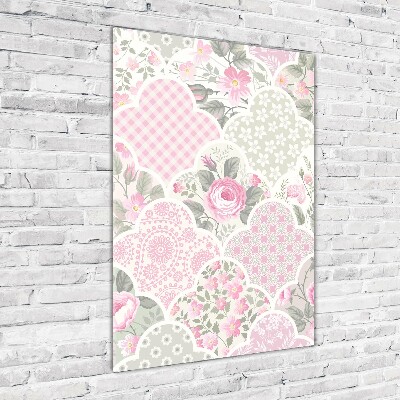 Modernes Acrylbild vertikal Rosen