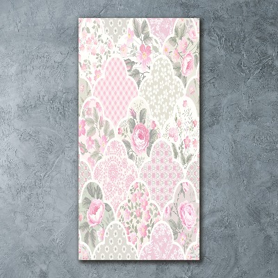 Modernes Acrylbild vertikal Rosen