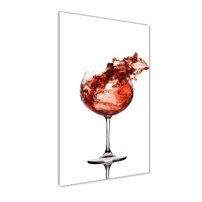 Modernes Acrylbild vertikal Ein Glas Wein