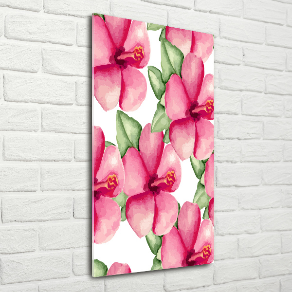 Bild auf Acrylglas vertikal Tropische Blumen