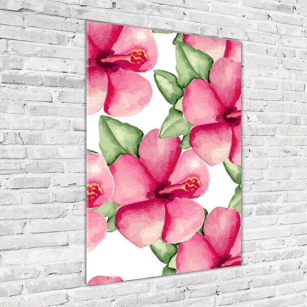 Bild auf Acrylglas vertikal Tropische Blumen