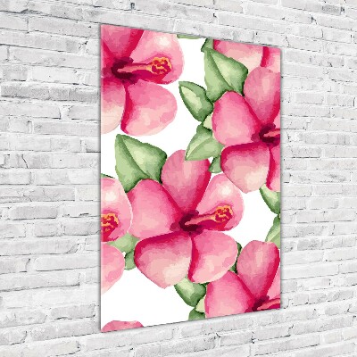 Bild auf Acrylglas vertikal Tropische Blumen