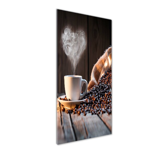 Acrylbild vertikal Eine Tasse Kaffee
