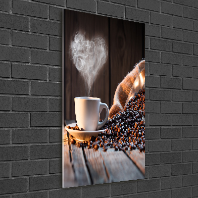 Acrylbild vertikal Eine Tasse Kaffee