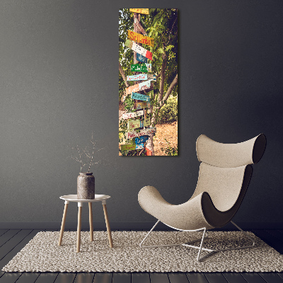 Bild auf Acrylglas vertikal Wegweiser