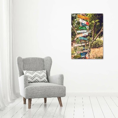 Bild auf Acrylglas vertikal Wegweiser